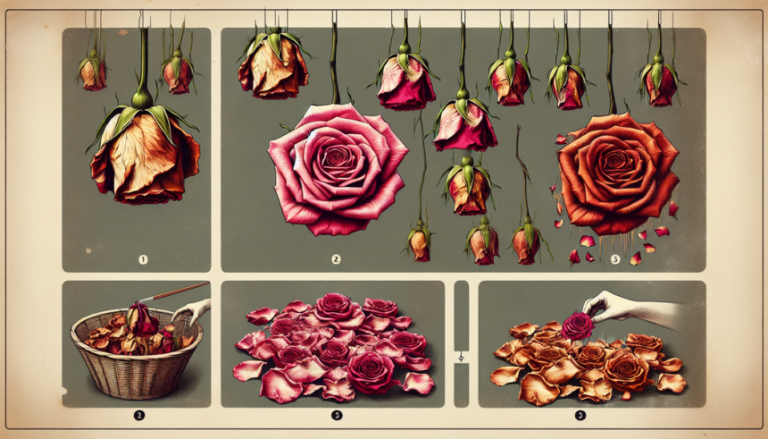 Wie trocknet man Rosen?