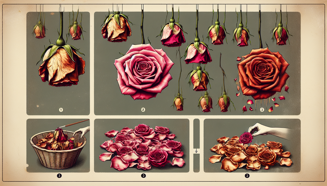 Wie trocknet man Rosen?