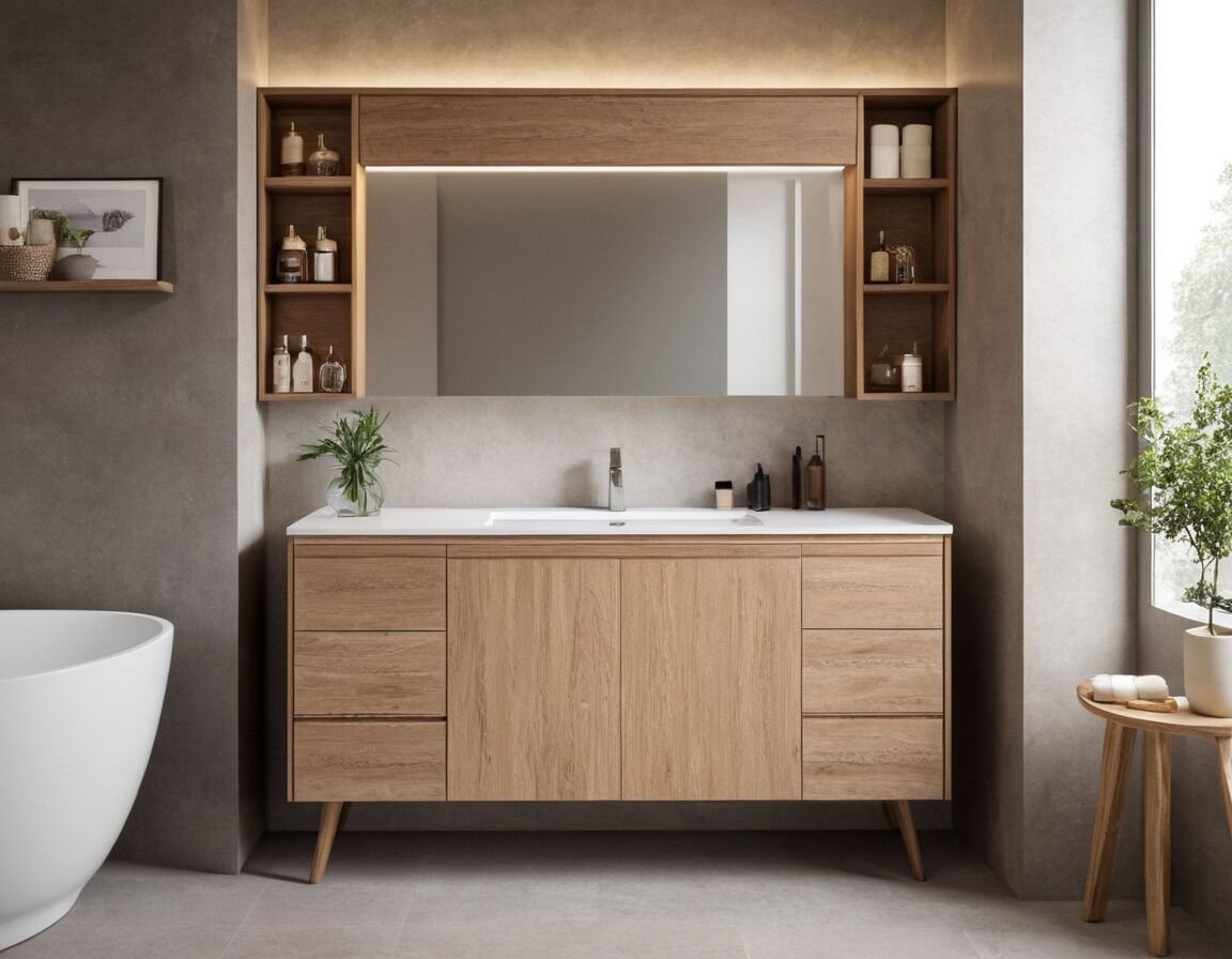 Passende Höhe für Komfort und Ergonomie - Der perfekte Waschtisch mit Unterschrank 100 cm: Stilvolle Lösungen für Ihr Badezimmer