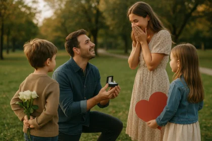 Kinder beim Heiratsantrag
