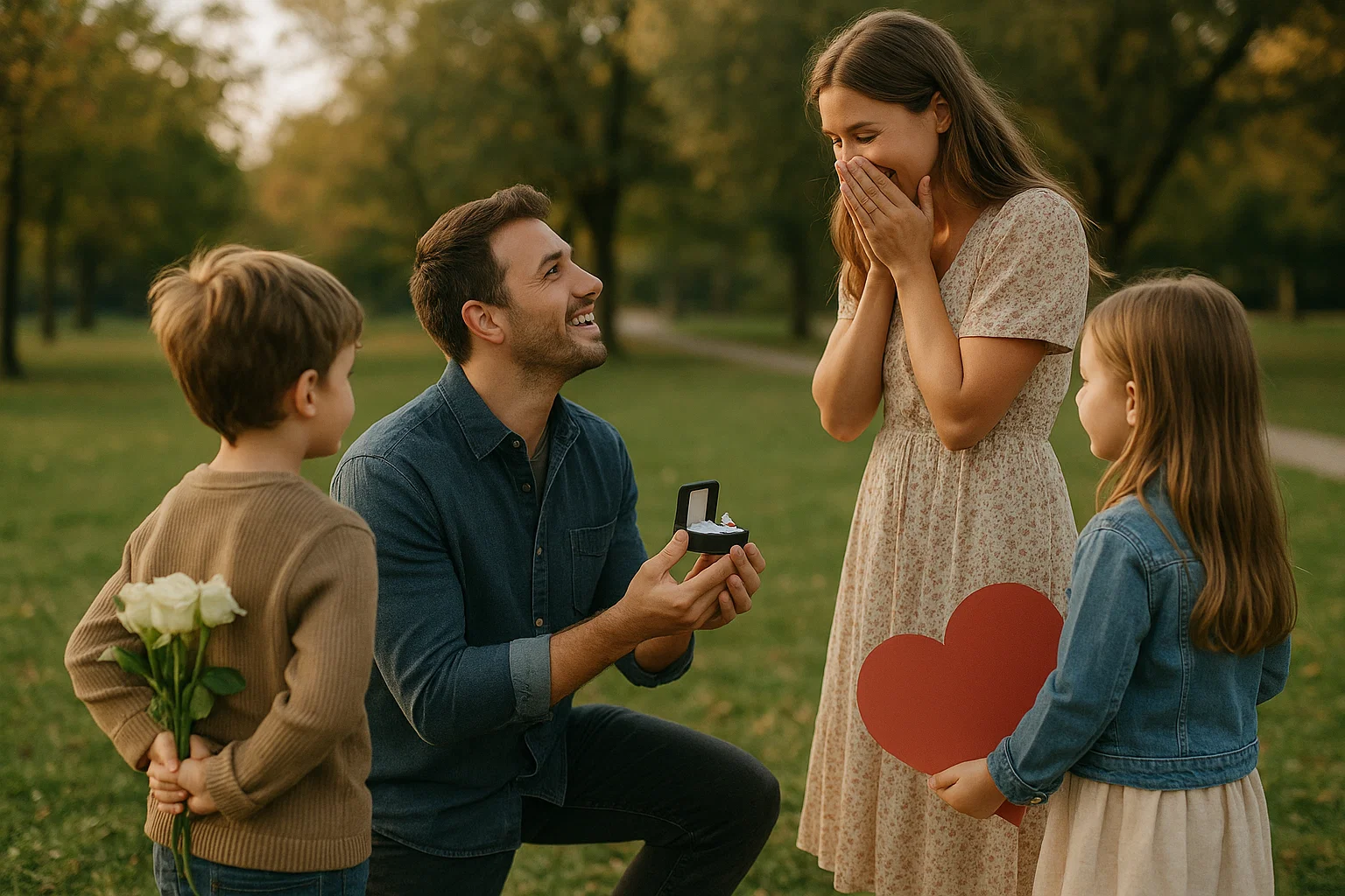 Kinder beim Heiratsantrag
