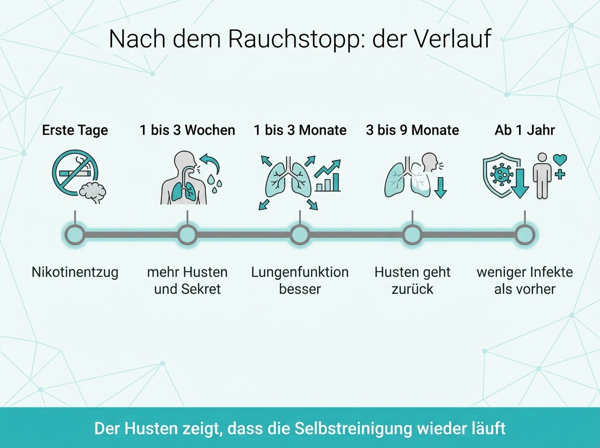 Infografik: Was nach dem Rauchstopp im Körper passiert