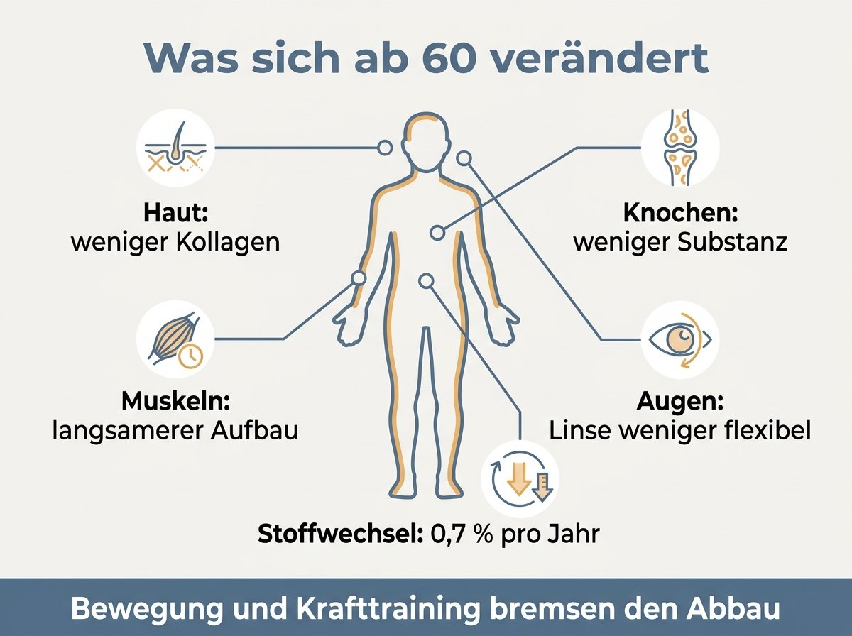 Infografik: Was sich im Körper ab 60 verändert