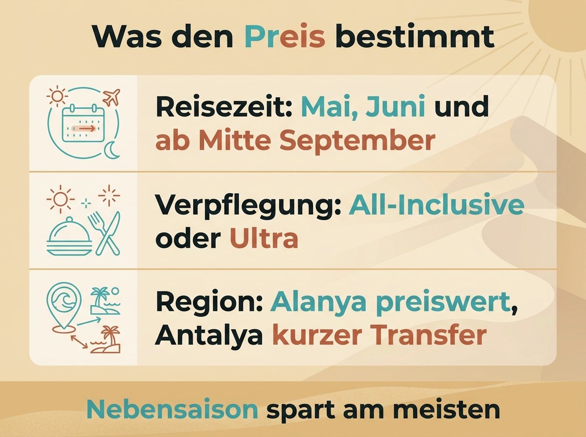 Infografik: Wann ein All Inclusive Urlaub in der Türkei am wenigsten kostet