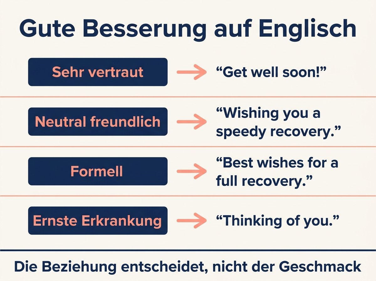 Infografik: Englische Genesungswünsche nach Register geordnet