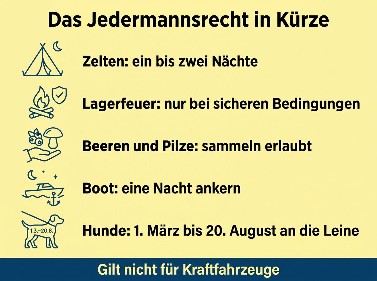 Infografik: Die Regeln des Jedermannsrechts in Schweden