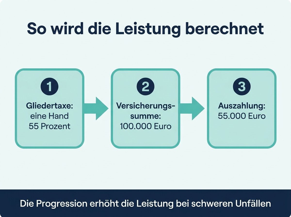 Infografik: Wie sich die Invaliditätsleistung berechnet