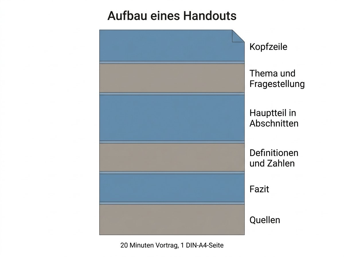Infografik: Aufbau eines Handouts von der Kopfzeile bis zu den Quellen