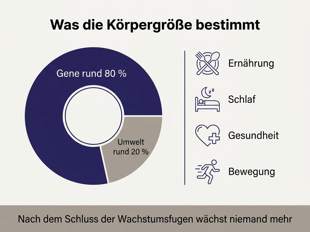 Infografik: Einflussfaktoren auf die Körpergröße