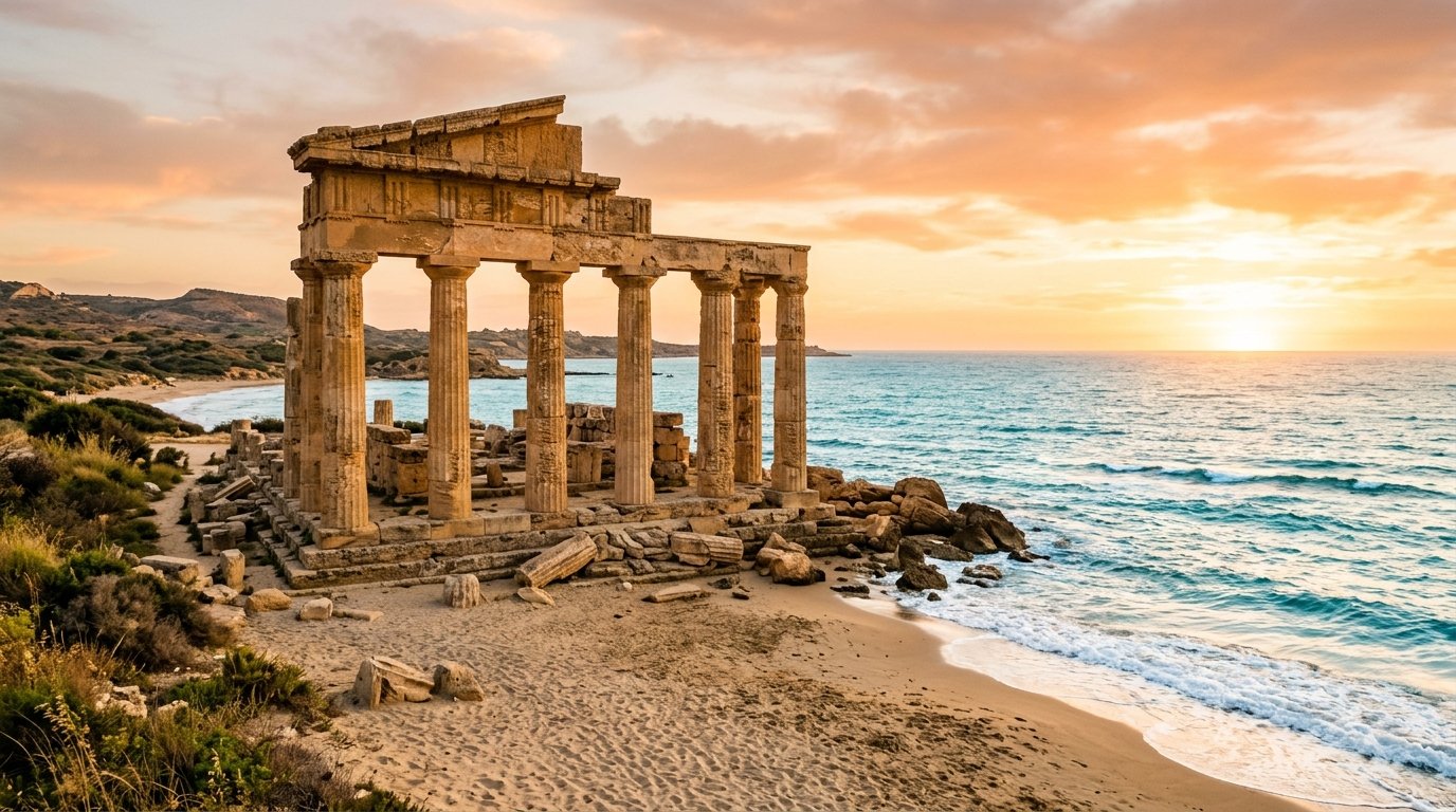 Antiker Tempel am Meer in Side