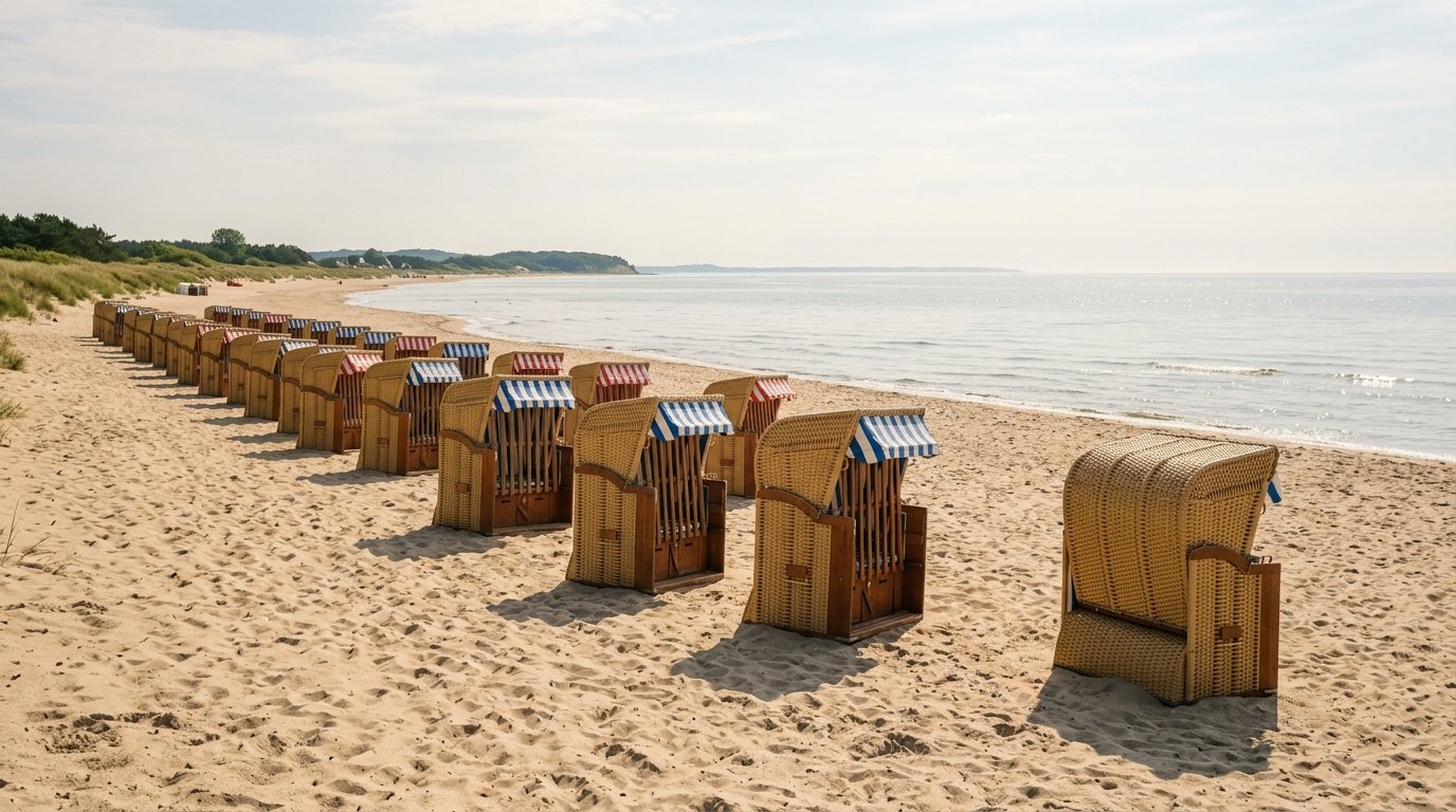 Strandkörbe an einem Ostseestrand