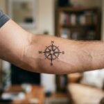 Kleines feines Tattoo auf einem Arm