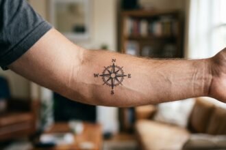 Kleines feines Tattoo auf einem Arm