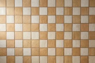 Quadratische Fliesen in einem gleichmäßigen Muster