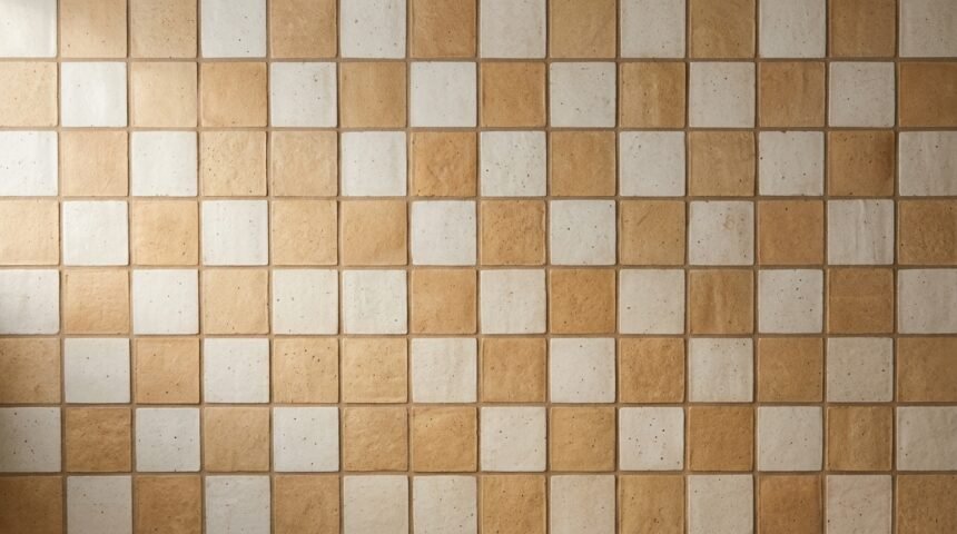 Quadratische Fliesen in einem gleichmäßigen Muster