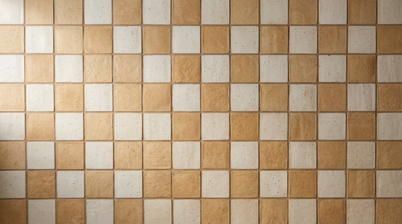 Quadratische Fliesen in einem gleichmäßigen Muster