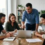 Hands-on-Mentalität: Team packt gemeinsam an einem Projekt im Büro an