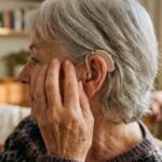 Hörgeräte für Senioren: Hinter-dem-Ohr-Hörgerät wird eingesetzt