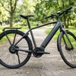 E-Bike mit Riemenantrieb, Zahnriemen und Nabenschaltung im Detail