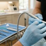 Zahnärztliche Behandlung bei der professionellen Zahnreinigung